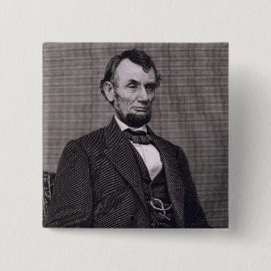 Abraham Lincoln, graviert von einer Fotografie Button