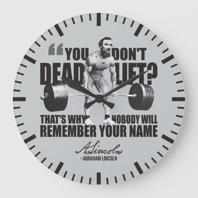 Abraham Lincoln Gym Spaß - Aufzug Große Wanduhr (Vorderseite)