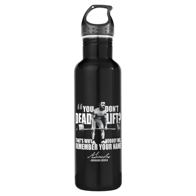 Abraham Lincoln Gym Spaß - Aufzug Trinkflasche (Vorderseite)