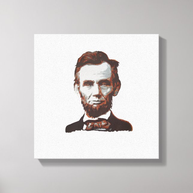 Abraham Lincoln Hand Painted by Mark Elsen Leinwanddruck (Vorderseite)