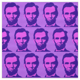 Abraham Lincoln im Pop Art Pink & Lila Stoff