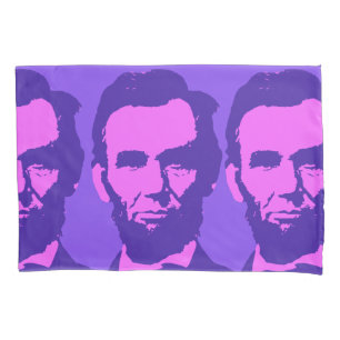 Abraham Lincoln in rosa u. in Lila Kissenbezug