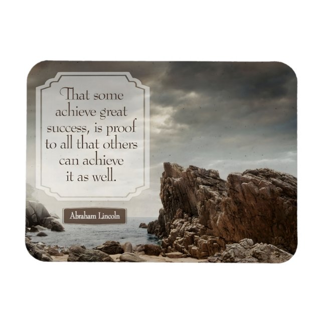 Abraham Lincoln Inspiration Zitat "Erfolg" Flex Magnet (Horizontal)