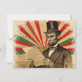 Abraham Lincoln Juneteenth Postkarte