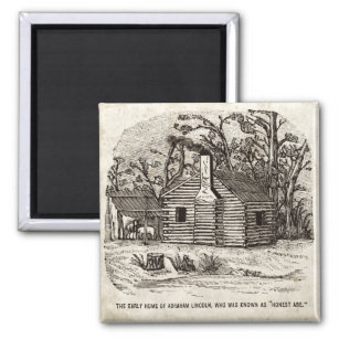 Abraham Lincoln Log Cabin Historisches Magnet