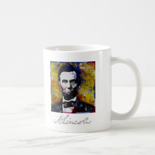 Abraham Lincoln - Malerei Kaffeetasse