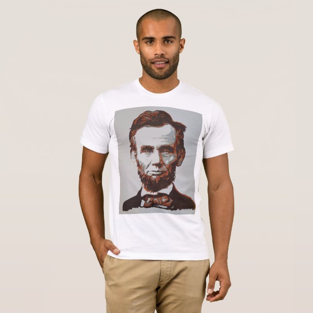 Abraham Lincoln malte durch Kennzeichen Elsen T-Shirt (Vorne ganz)