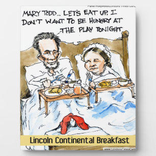 Abraham Lincoln & Mary Todd Frühstück im Bett Fotoplatte