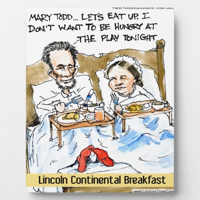 Abraham Lincoln & Mary Todd Frühstück im Bett Fotoplatte (Vorderseite)