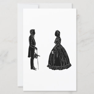 Abraham Lincoln Mary Todd Lincoln Silhouette