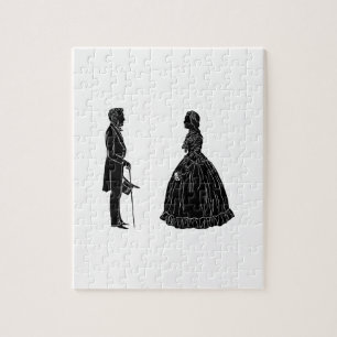 Abraham Lincoln Mary Todd Lincoln Silhouette