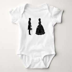 Abraham lincoln mary todd lincoln Silhouette Baby Strampler