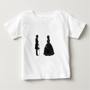 abraham lincoln mary todd lincoln silhouette baby t-shirt