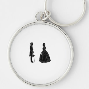 abraham lincoln mary todd lincoln silhouette ballo schlüsselanhänger
