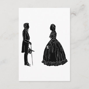 Abraham Lincoln Mary Todd Lincoln Silhouette Begleitkarte
