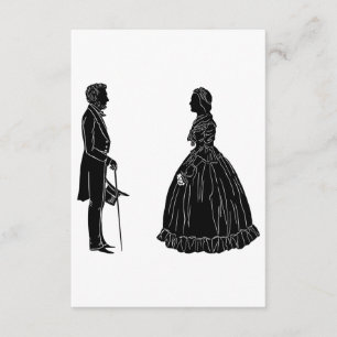 abraham lincoln mary todd lincoln silhouette begleitkarte