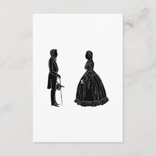Abraham Lincoln Mary Todd Lincoln Silhouette Begleitkarte