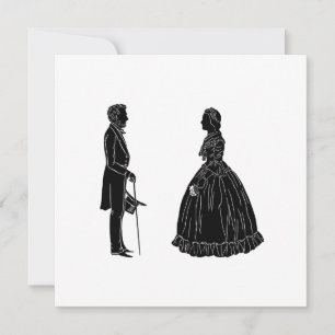 abraham lincoln mary todd lincoln silhouette einladung
