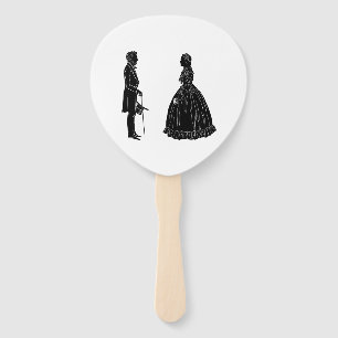 abraham lincoln mary todd lincoln silhouette fächer