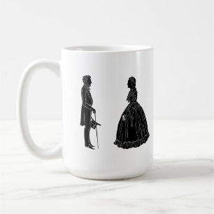 abraham lincoln mary todd lincoln silhouette kaffeetasse