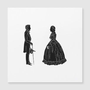 abraham lincoln mary todd lincoln silhouette magnetkarte