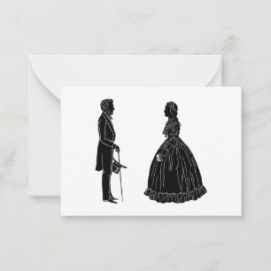 abraham lincoln mary todd lincoln silhouette mitteilungskarte