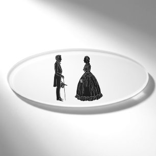 Abraham lincoln mary todd lincoln Silhouette Namenschild