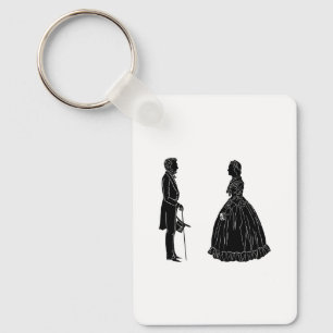 Abraham lincoln mary todd lincoln Silhouette Schlüsselanhänger