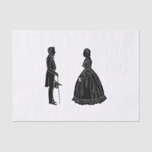 abraham lincoln mary todd lincoln silhouette seidenpapier