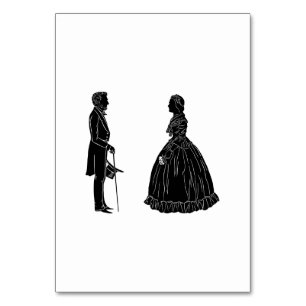 abraham lincoln mary todd lincoln silhouette tischnummer