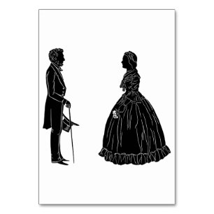 Abraham Lincoln Mary Todd Lincoln Silhouette Tischnummer