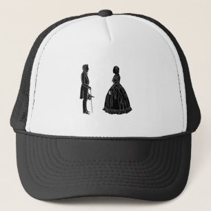 Abraham Lincoln Mary Todd Lincoln Silhouette Truckerkappe
