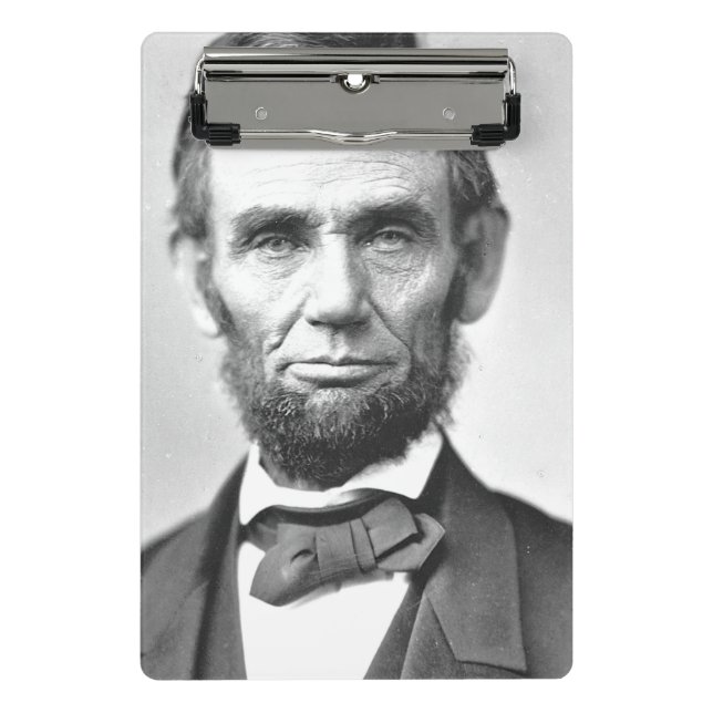 Abraham Lincoln Mini Klemmbrett (Vorderseite)