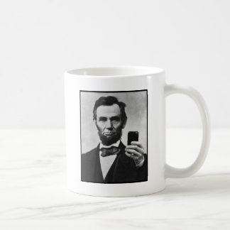 Abraham Lincoln mit Handy Kaffeetasse