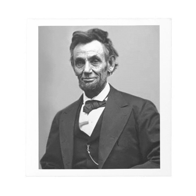 Abraham Lincoln Notizblock (Vorderseite)