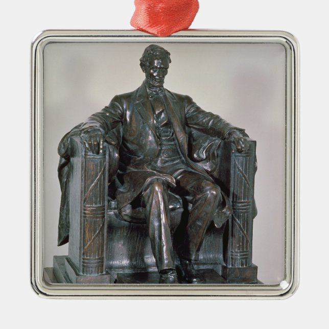 Abraham Lincoln Ornament Aus Metall (Vorne)