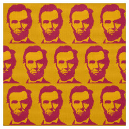 Abraham Lincoln - Pop Art Orange & Red Stoff