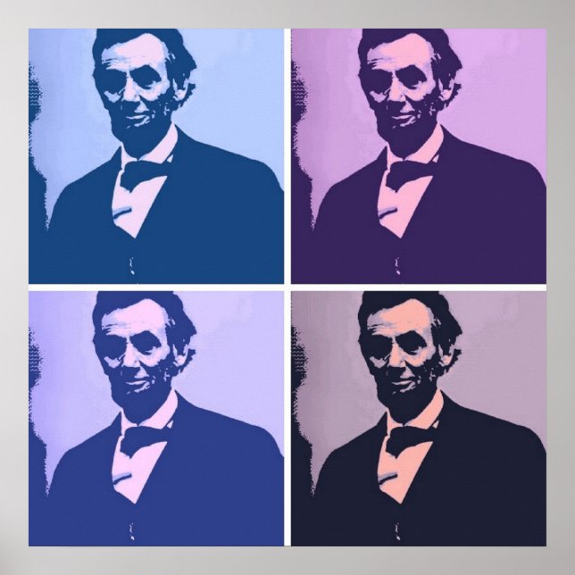 Abraham Lincoln Pop Art Poster (Vorne)