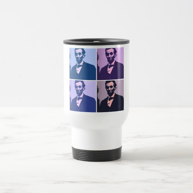 Abraham Lincoln Pop Art Reisebecher (Mittel)