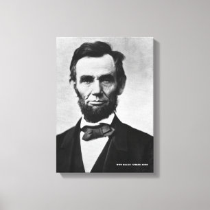 Abraham Lincoln Portrait - Mit Malice in Richtung Leinwanddruck