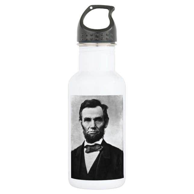 Abraham Lincoln Portrait Trinkflasche (Vorderseite)