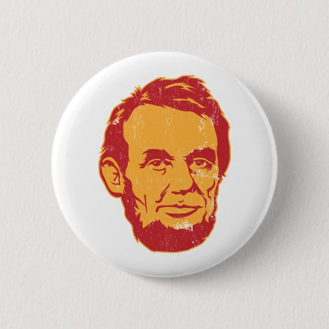 Abraham Lincoln-Porträt-Knopf Button (Vorderseite)