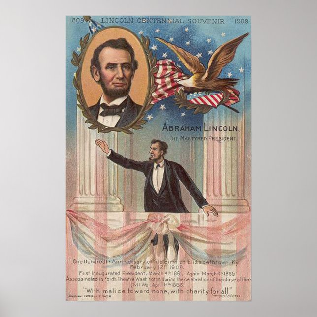 Abraham Lincoln Poster vintage (Devant)