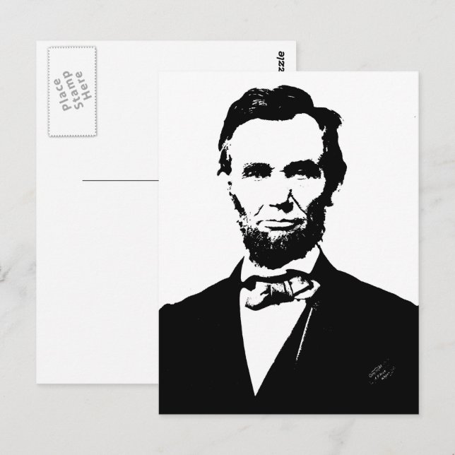 Abraham Lincoln Postkarte (Vorne/Hinten)