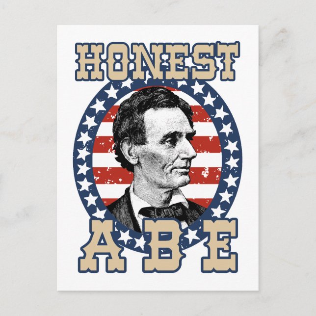 Abraham Lincoln Postkarte (Vorderseite)