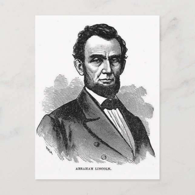 Abraham Lincoln Postkarte (Vorderseite)