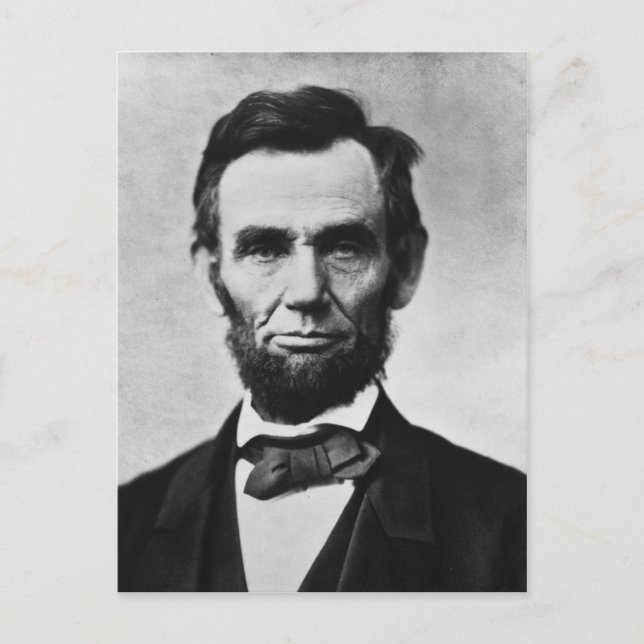 Abraham Lincoln Postkarte (Vorderseite)