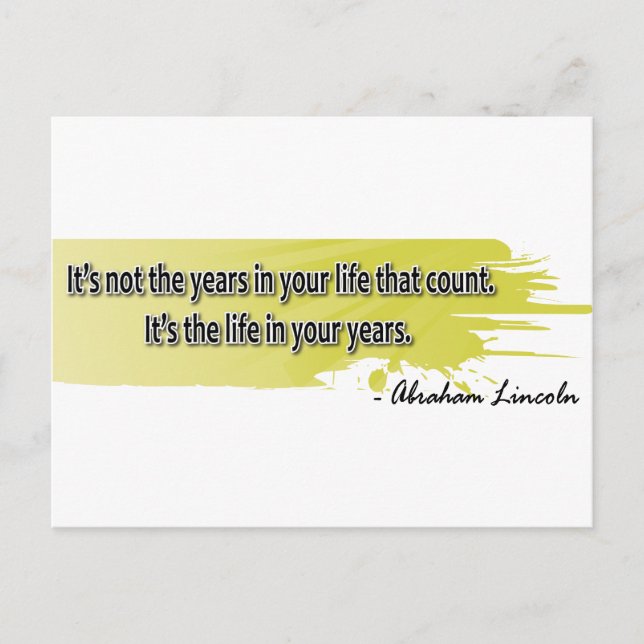 Abraham Lincoln Postkarte (Vorderseite)