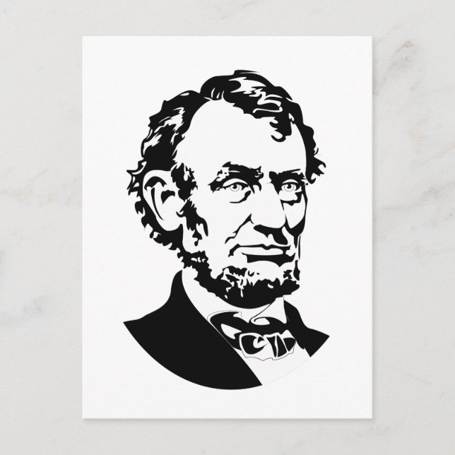 Abraham Lincoln Postkarte (Vorderseite)