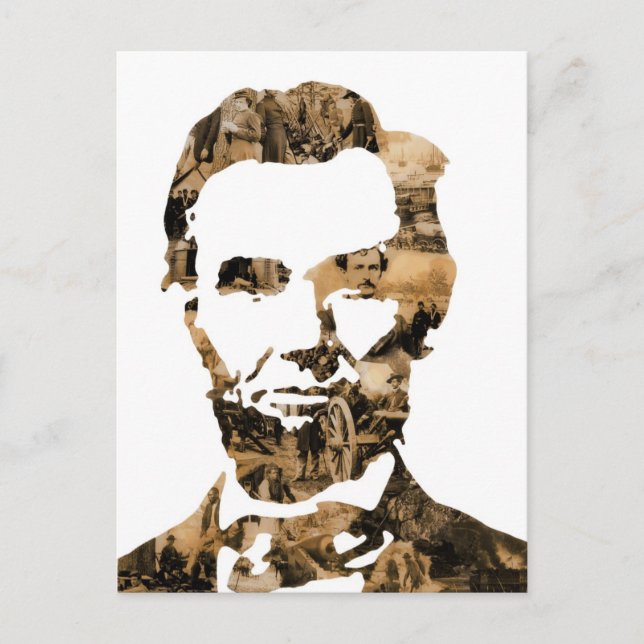 Abraham Lincoln Postkarte (Vorderseite)